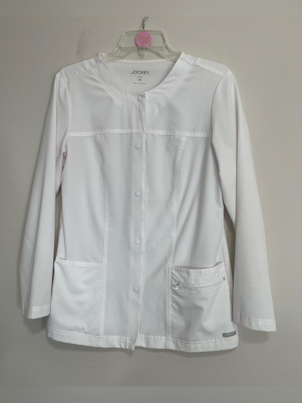 Jockey Women's White‎ Snap-Front Medical Jacket~ Size XS Medical Staff